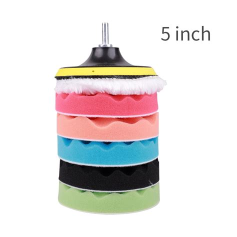 Pcs Set Car Polishing Disc Self Adhesive Buffing Waxing Sponge Wool