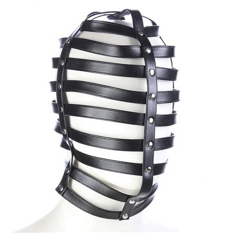Leather Harness Head Bondage Belt Bdsm Hood Mask Sex Toys For Couples Slave Restraints Fetish