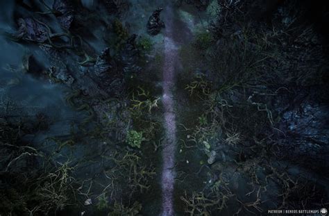 Path Through The Horror Forest [animated Battlemap] [32x18] [120px Per Square] [gridless] [3d