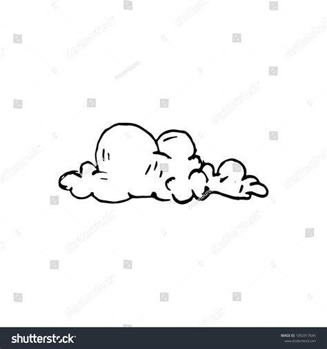 Handdrawn Cloud Doodle Icon Hand Drawn Stock Vector Royalty Free