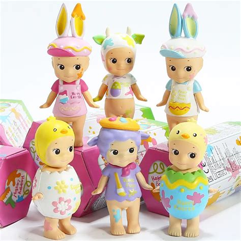 6pcsset Sonny Angel Mini Figure 2018 Version Happy Easter Series Pvc