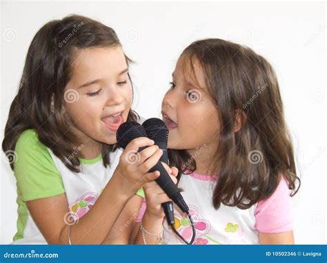 Girls Singing Stock Photo Image Of Isolated Facial 10502346