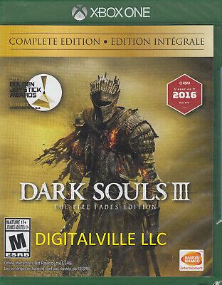 Dark Souls III 3 The Fire Fades Edition Xbox One Complete 722674220910