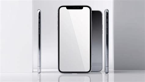 mobile phone mockup  white screen effect premium ai generated image