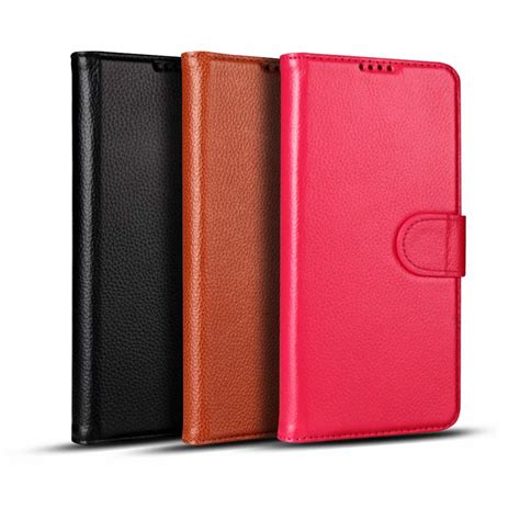 Funda De Cuero Genuino Con Tapa Para Samsung Galaxy Note 9 8 S10 E