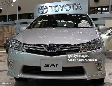 toyota sai hybrid   premium high res pictures getty images