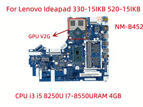 Nm B452 For Lenovo Ideapad 330 15ikb 520 15ikb Laptop Motherboard Cpu