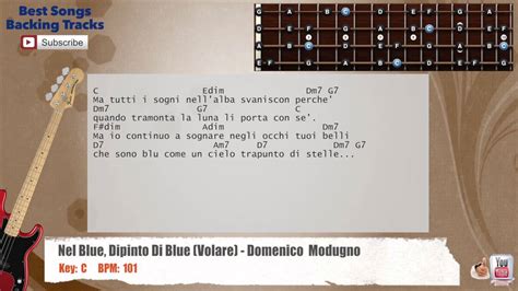 Nel Blue Dipinto Di Blue Volare Domenico Modugno Bass Backing