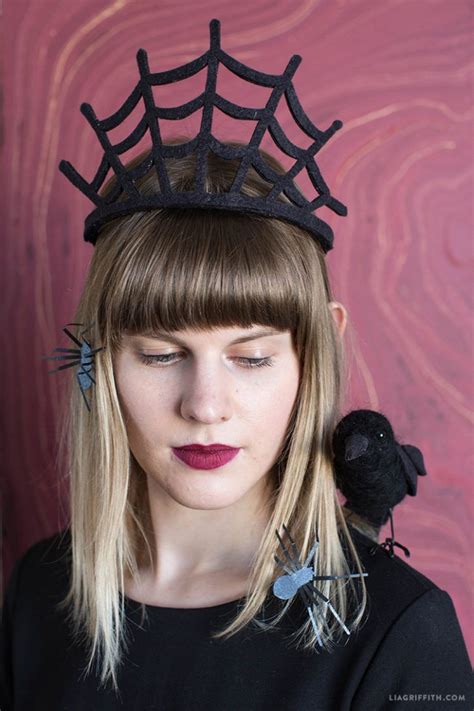 DIY Halloween Accessory: Felt Spiderweb Crown - Lia Griffith ...