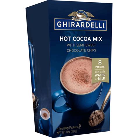 Ghirardelli Hot Cocoa Mix With Semi Sweet Chocolate Chips Carton Oz Shop Hames Corporation