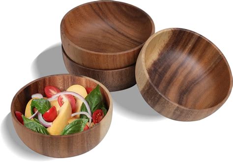 Amazon FRESHY CHEF Wooden Salad Bowl 3 Piece Set Large Acacia