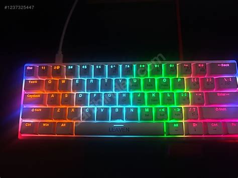 Leaven K Boyutunda Kablolu Red Switch Hot Swap Beyaz Ren Kablolu Klavyeler Sahibinden