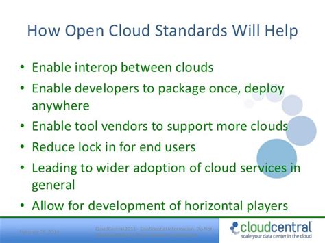 Cloud Central Open Cloud Standards Presentation For Cloudcamp Sydney