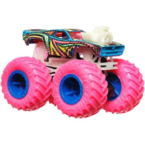 Masinuta Hot Wheels Monster Truck Glow In The Dark Rodger Dodger Scara Emag Ro