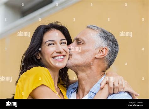 Man Woman Embracing Mature Kissing Hi Res Stock Photography And Images