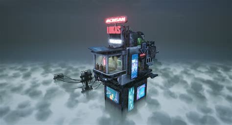 Cyberpunk Stylized Gas Station Blender 3 To Unreal Engine 5 3D