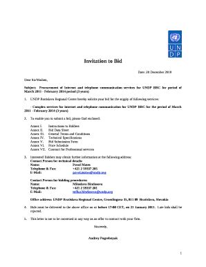 Invitation To Bid Undp Procurement Notices Procurement Notices Undp