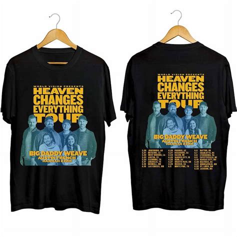 Big Daddy Weave All Heaven Changes Everything Tour Shirt Big