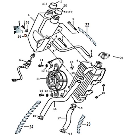 VUE ECLATEE PIECE ENSEMBLE REFROIDISSEMENT MOTO MASAI RIDER 50