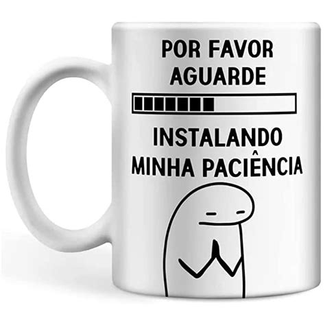 Caneca Flork Meme Instalando Minha Paciência 325ml Shopee Brasil