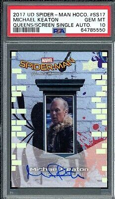 Psa Upper Deck Marvel Spider Man Michael Keaton Auto Homecoming