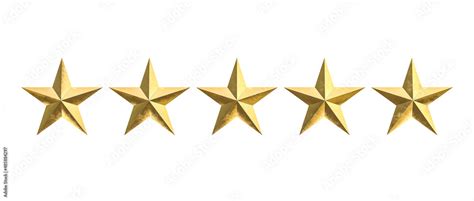 five gold stars on a white background. Stock Photo | Adobe Stock