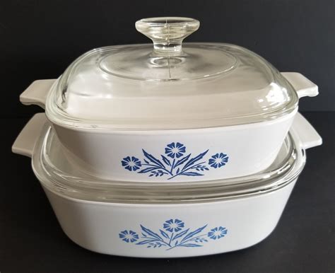 Corningware Casserole Plat Ensemble Bleu Bleuet Vintage Cuisson