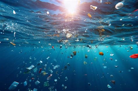 Premium Ai Image Plastic Pollution Crisis In Ocean Environmental