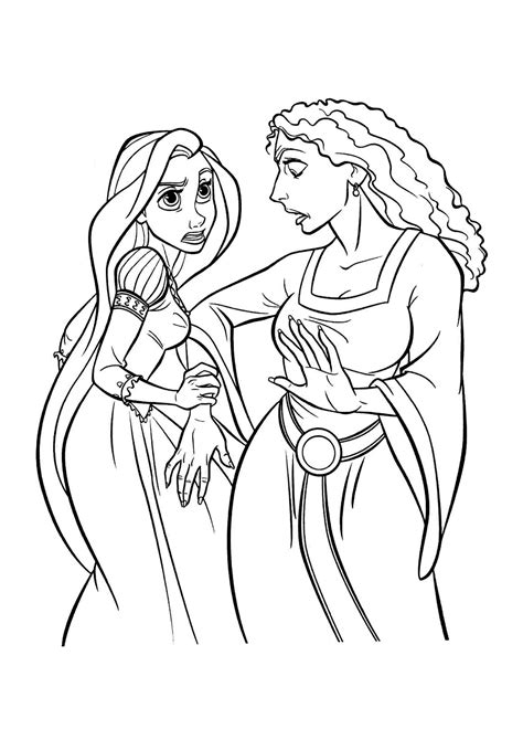 Tangled Coloring Pages Princess Rapunzel And Flynn Rider Printcolorcraft