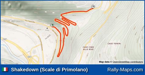 Shakedown Scale Di Primolano Stage Map Rally Citt Di Bassano