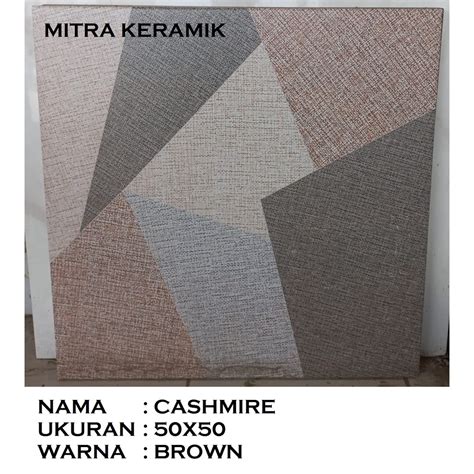 Jual Keramik Lantai 50x50 Cashmire Brown Concord Shopee Indonesia