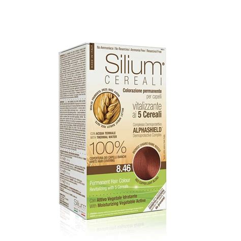 Silium Colorazione Permanente Capelli Crema Biondo Chiaro Rame Rosso