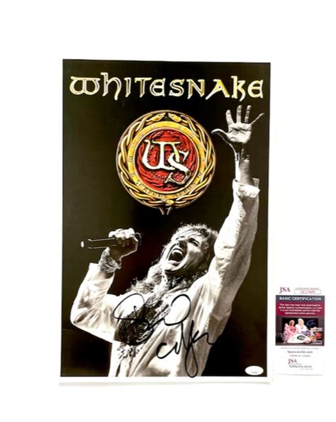 Whitesnake David Coverdale Signed Poster Deep Purple JSA COA Raretracks