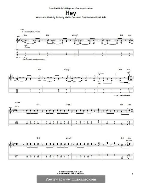 Hey Red Hot Chili Peppers By Flea A Kiedis C Smith J Frusciante On MusicaNeo