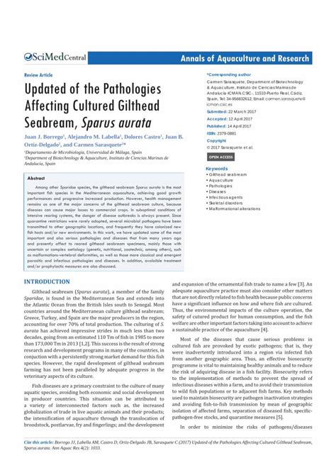 PDF Updated Of The Pathologies Affecting Cultured Of The