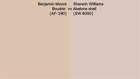 Benjamin Moore Boudoir Af Vs Sherwin Williams Abalone Shell Sw