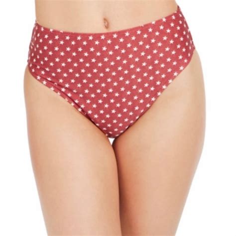 Weworewhat Swim Weworewhat Emily Vintage Dark Red Star Print Bikini Bottoms Poshmark