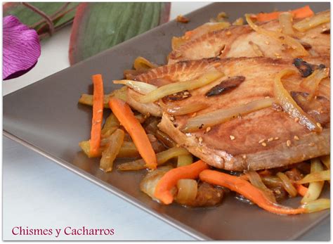 Atún con verduras en salsa de soja Chismes y Cacharros