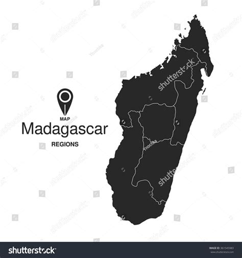 Madagascar Map Regions Stock Vector (Royalty Free) 361545983 | Shutterstock