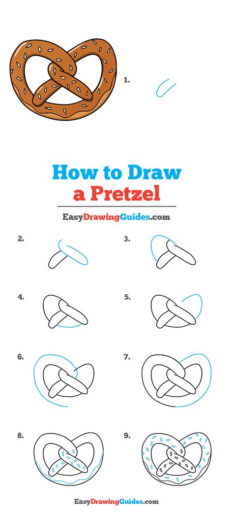 How To Draw A Pretzel Really Easy Drawing Tutorial