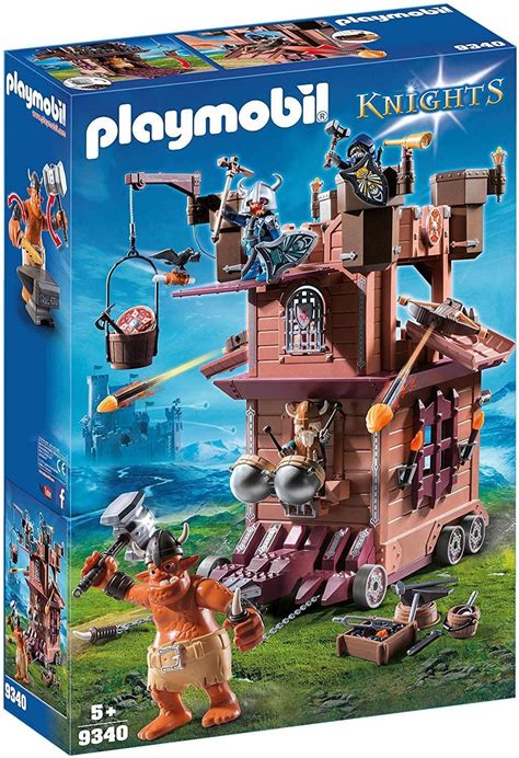 Playmobil Knight Tour D Attaque Mobile Des Nains Monsieur Jouet