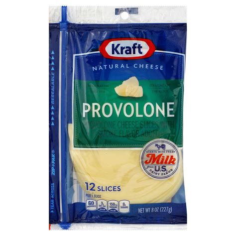 Kraft Natural Provolone Deli Fresh Cheese Slice 8 Ounce 10 Per Case