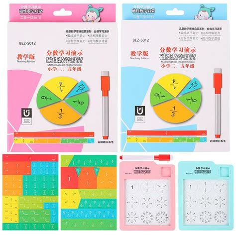 Fraction Tiles Classroom Set Magnetic Fractions Manipulatives Rainbow