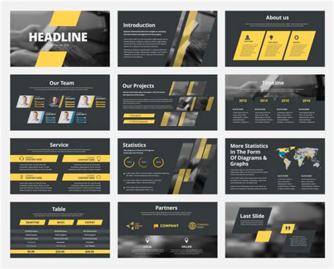 Vector Slides With Design Elements 01 Free Download