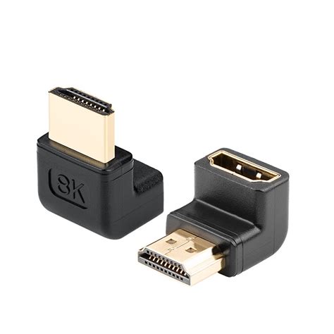 อะแดปเตอร์สายเคเบิล Hdmi 90 270 องศา ตัวผู้ เป็นตัวเมีย รองรับ 2 1 8k 60hz 4k 144hz Shopee