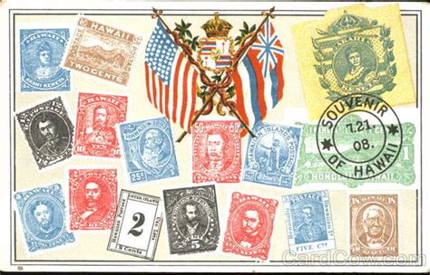 Stamps of Hawaii Stamp Postcards