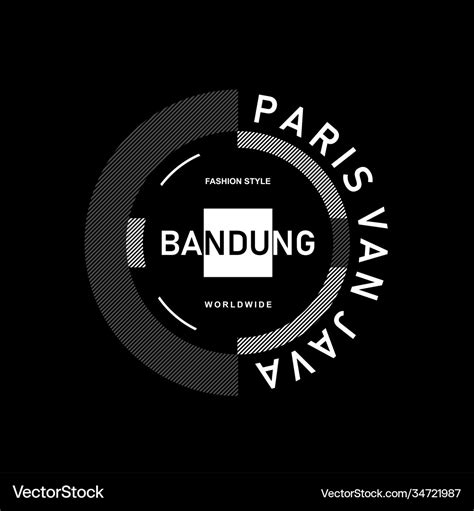 Bandung paris van java vintage fashion Royalty Free Vector