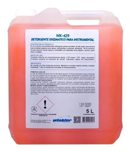 Detergente Enzim Tico Para Instrumental Wk Litros Mercadolibre