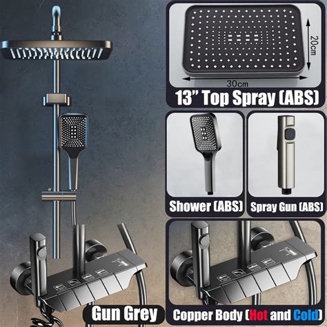 Shower Set In Sus Shower Faucet Set Hot Cold Piano Button Shower Set Shopee Philippines
