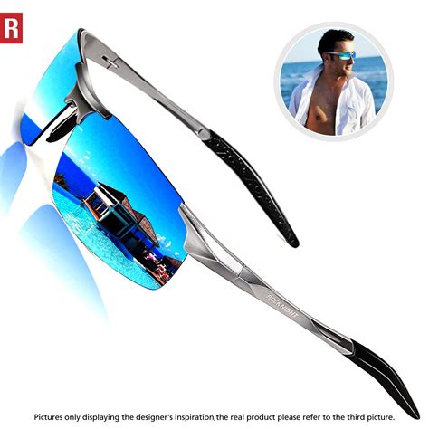 ROCKNIGHT Driving Polarized Sunglasses For Men UV Protection Mirrored